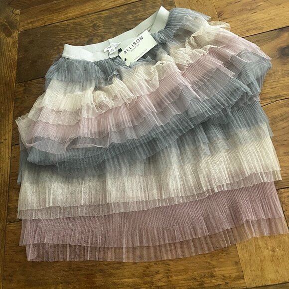 ALLISON New York: Multi Color / Multi Layer / Lined / midi length TULLE SKIRT - Picture 5 of 10